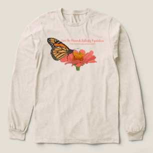Monvlinder op een Zinnia Tri-Blend Shirt