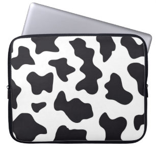 MOO Black en White Dairy Koe Pattern Print Giften Laptop Sleeve