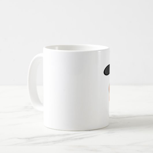 MOO - Blanc  blanc classique de tasse de 11 onces (Devant gauche)