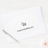 Moo Bumpersticker Ovale Sticker (Envelop)