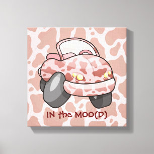 Moo Car Canvas Afdruk