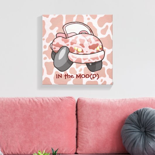Moo Car Canvas Afdruk (Insitu (Woonkamer))