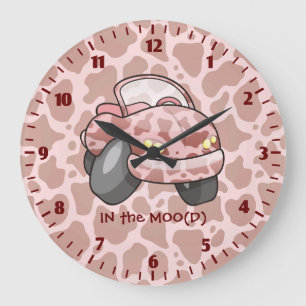 Moo Car Large Clock Grote Klok