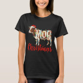 Moo Christmas Funny Cow Lovers Cattle Famer Farmin T-shirt (Voorkant)