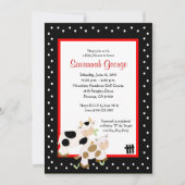 Moo Cow Farm Barnyard Baby Shower Invitations 5x7 (Devant)