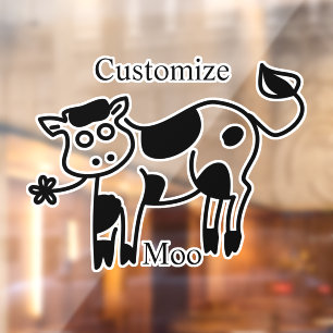 Moo Cow Thunder_Cove Raamsticker