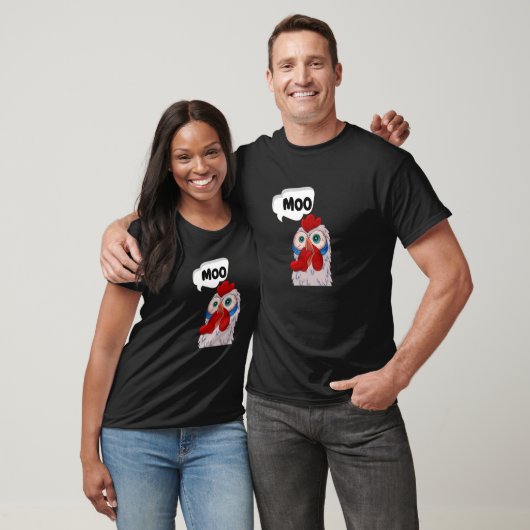 MOO CowChicken Chicken zegt Moo Koe Sound MOO T-shirt (Unisex)