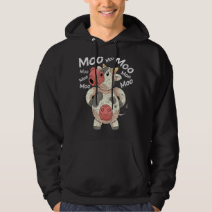 Moo Cute Boerderij Dierenvriend Funny Farmer Koe Hoodie