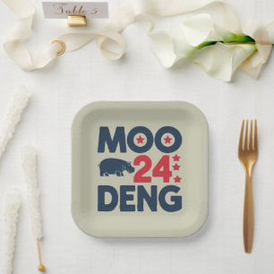Moo Deng 2024 Moo Deng Moo Deng Schattig Baby Nijl Papieren Bordje