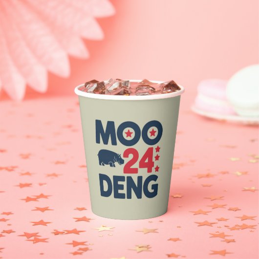 Moo Deng 2024 Moo Deng Moo Deng Schattige Baby Hip Papieren Bekers (Insitu)