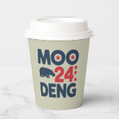 Moo Deng 2024 Moo Deng Moo Deng Schattige Baby Hip Papieren Bekers (Voorkant)