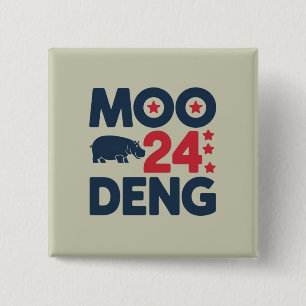 Moo Deng 2024 Moo Deng Moo Deng Schattige Baby Hip Vierkante Button 5,1 Cm