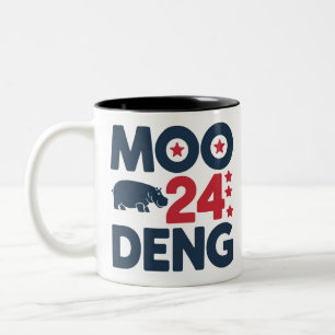 Moo Deng 2024 Moo Deng Moo Deng Schattige Baby Nij Tweekleurige Koffiemok