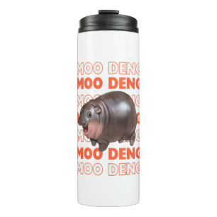 Moo deng Baby Hippo Mood retro T-Shirt Thermosbeker