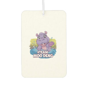 Moo-Deng Baby Pygmy Hippo schattige dierentuin gra Luchtverfrisser