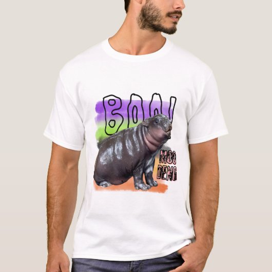 Moo Deng Bootleg Rap Shirt | Moo Deng-Shirt (Voorkant)