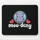 Moo Deng Bouncy Pig in het Thaise Afbeelding Baby  Muismat (Voorkant)