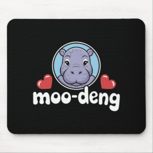 Moo Deng Bouncy Pig in het Thaise Afbeelding Baby  Muismat