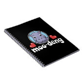 Moo Deng Bouncy Pig in het Thaise Afbeelding Baby  Notitieboek (Rechterzijde)