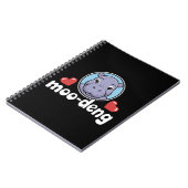 Moo Deng Bouncy Pig in het Thaise Afbeelding Baby  Notitieboek (Linkerzijde)