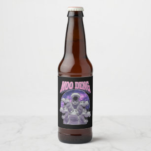 MOO-DENG DE BEROEMDE BABY DWERG-NIJIJLPAARD MOODEN BIER ETIKET