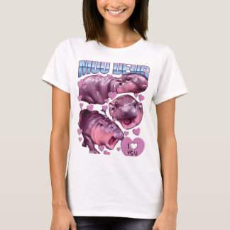 MOO-DENG DE BEROEMDE BABY PIGMY HIPPO MOODENG T-SHIRT