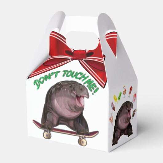 Moo Deng Hippo Bedankdoosjes (Voorkant Zijde)