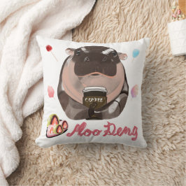 Moo Deng Hippo Kussen