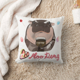 Moo Deng Hippo Kussen