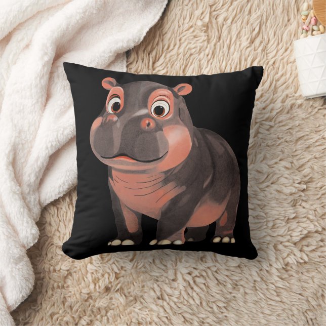Moo Deng Hippo Kussen (Deken)