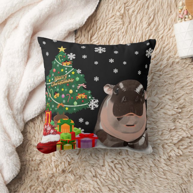Moo Deng Hippo Kussen (Deken)