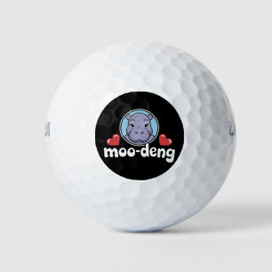 Moo Deng Stuiterend Varken in Thaise Afbeelding Ba Golfballen