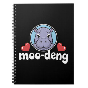 Moo Deng Stuiterend Varken in Thaise Afbeelding Ba Notitieboek