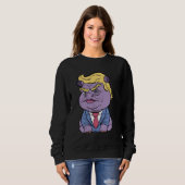 Moo Deng voor Trump Sweatshirt, Donald Trump 2024 Trui (Voorkant volledig)