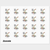 Moo-don Funny Udon Pun Ronde Sticker (Vel)