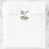 Moo-don Funny Udon Pun Ronde Sticker (Tas)