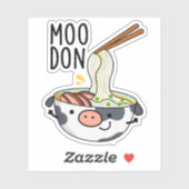 Moo-don Grappige Udon Grappen Sticker (Vel)