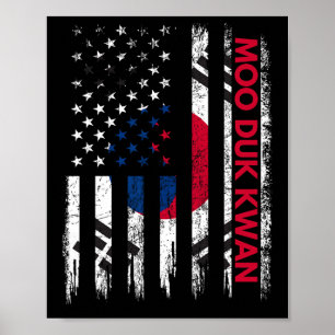 Moo Duk Kwan Karate Martial Arts Training Koreaans Poster