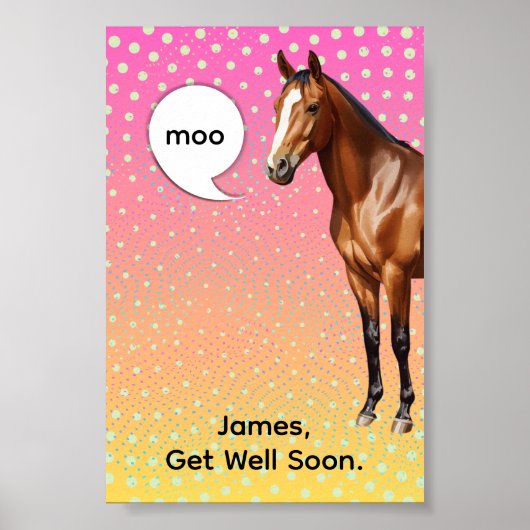 moo get well horse poster (Devant)