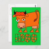 Moo - Ginger Cow Briefkaart (Voorkant / Achterkant)