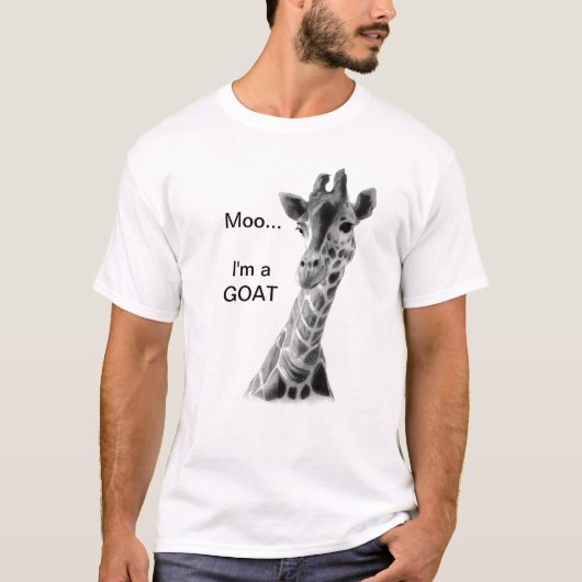Moo...ik ben een geit T shirt (Voorkant)