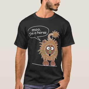 Moo Ik ben een paard retro T-shirt
