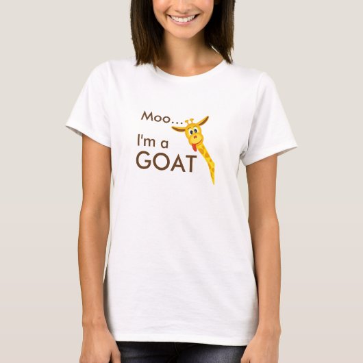 MOO… Im une chèvre… T-shirt de girafe (Devant)