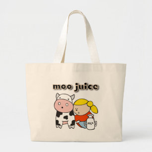 Moo Juice Tshirts en Gifts Grote Tote Bag