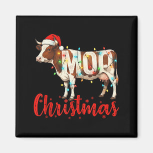 Moo Kerst Grappige Koe Liefhebbers Rundveehouder B Magneet