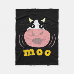 Moo Koe Funny Farm Animals Boer Kalf Heifer Milk Fleece Deken