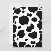 Moo Koe Spots Print Black & White Rustic Sweet 16 Kaart (Achterkant)