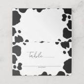 Moo Koe Spots Print Zwart Wit Tafelnummer (Buitenkant ongevouwen)