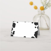 Moo Koe Spots Print Zwart Wit Tafelnummer (Achterkant)