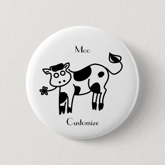 Moo Koe Thunder_Cove Ronde Button 5,7 Cm (Voorkant)